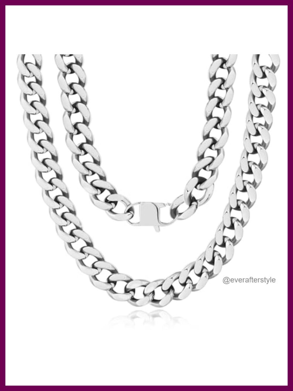 18K Gold Filled Stainless Steel Cuban Link Chain Necklace Men Women Chunky
